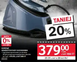 Selgros Gorenje Generator pary SGD3000BBK oferta