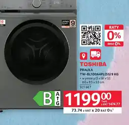 Selgros Toshiba pralka TW-BL100A4PL(SS) oferta