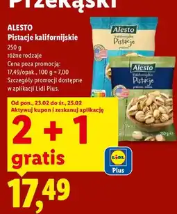 Lidl Pistacje kalifornijskie oferta