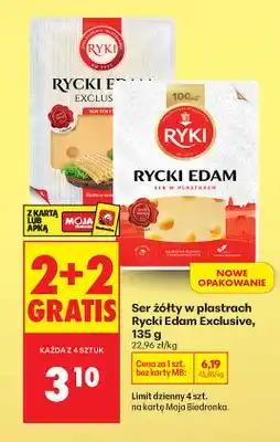 Biedronka Ser żółty w plastrach Edam Exclusive oferta