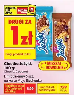 Biedronka Ciastka Jeżyki Classic oferta