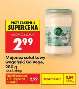 Biedronka Majonez sałatkowy wegański oferta