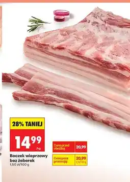 Biedronka Boczek wieprzowy bez żeberek oferta