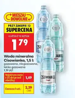 Biedronka Woda mineralna gazowana oferta