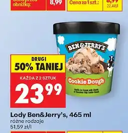 Biedronka Lody Cookie Dough różne rodzaje oferta