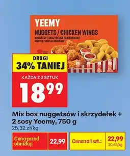 Biedronka Mix box nuggetsów i skrzydełek + 2 sosy oferta