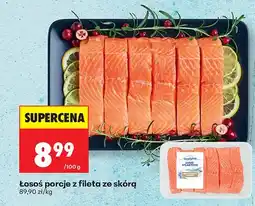 Biedronka Łosoś porcje z fileta ze skórą oferta