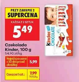 Biedronka Czekolada Kinder Chocolate oferta