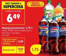 Biedronka Napój gazowany 1,75 l (Pepsi, Pepsi Twist, Pepsi Zero, Mirinda, 7 up Zero) oferta