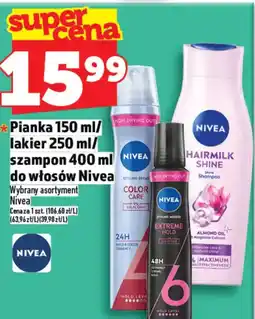 Topaz Pianka/lakier/szampon Nivea oferta