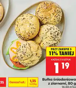 Biedronka Bułka śniadaniowa z ziarnami oferta