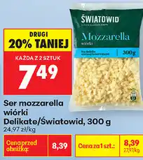 Biedronka Ser mozzarella wiórki Delikate/Światowid oferta