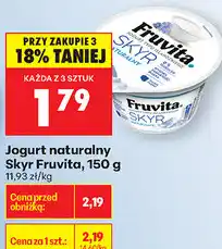Biedronka Jogurt naturalny Skyr Fruvita oferta