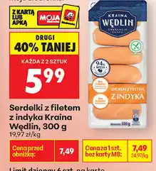 Biedronka Serdelki z filetem z indyka Kraina Wędlin oferta