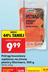 Biedronka Pstrąg łososiowy wędzony na zimno plastry Marinero oferta