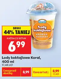 Biedronka Lody koktajlowe Koral oferta