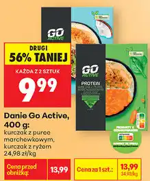 Biedronka Danie Go Active, 400 g: kurczak z puree marchewkowym, kurczak z ryżem oferta