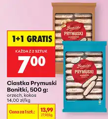 Biedronka Ciastka Prymuski Bonitki, 500 g: orzech, kokos oferta