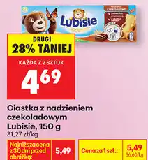 Biedronka Ciastka z nadzieniem czekoladowym Lubisie oferta
