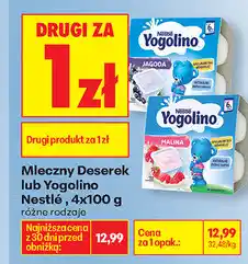 Biedronka Mleczny Deserek lub Yogolino Nestlé oferta