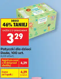 Biedronka Patyczki dla dzieci Dada, 100 szt oferta