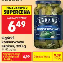 Biedronka Ogórki konserwowe Krakus oferta