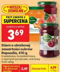 Biedronka Dżem o obniżonej zawartości cukrów Rapsodia oferta