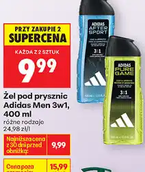 Biedronka Żel pod prysznic Adidas Men 3w1 oferta
