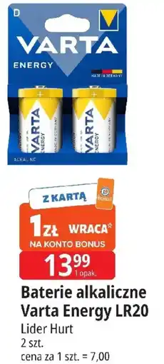 E.Leclerc Varta Baterie alkaliczne Energy LR20 oferta