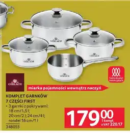 Selgros Gerlach Komplet garnków First oferta