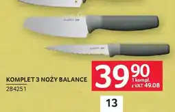 Selgros Komplet 3 noży Balance oferta