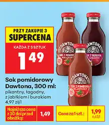 Biedronka Sok pomidorowy Dawtona oferta