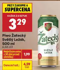 Biedronka Piwo Žatecký Světlý Ležák oferta