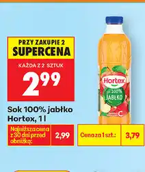 Biedronka Sok 100% jabłko Hortex oferta
