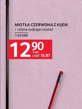 Selgros Miotła czerwona z kijem oferta