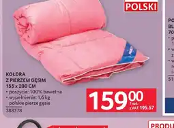 Selgros Kołdra z pierzem gęsim oferta