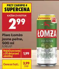 Biedronka Piwo Łomża jasne pełne oferta