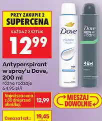 Biedronka Antyperspirant w spray'u Dove oferta