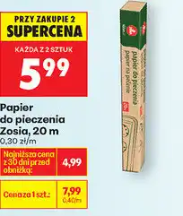 Biedronka Papier do pieczenia Zosia, 20 m oferta