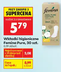 Biedronka Wkładki higieniczne Femina Pure, 30 szt oferta