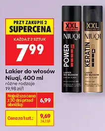 Biedronka Lakier do włosów Niuqi oferta