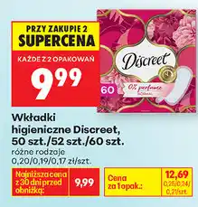 Biedronka Wkładki higieniczne Discreet, 50 szt./52 szt./60 szt. (różne rodzaje) oferta