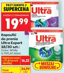 Biedronka Kapsułki do prania Ultra Expert 28/30 szt.: Color, White oferta