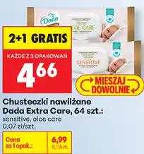 Biedronka Chusteczki nawilżane Dada Extra Care, 64 szt oferta