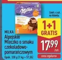 ALDI Milka Alpejskie Mleczko o smaku czekoladowo-pomarańczowym oferta