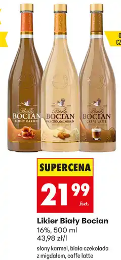 Biedronka Likier Biały Bocian (słony karmel, biała czekolada z migdałem, caffe latte) oferta