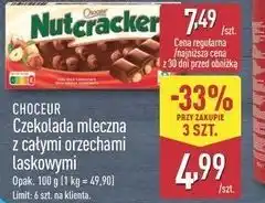 ALDI CHOCEUR Czekolada mleczna z całymi orzechami laskowymi oferta