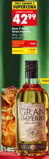 Biedronka Rum 7-letni Gran Imperio 38% oferta