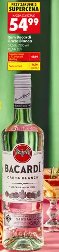 Biedronka Rum Bacardí Carta Blanca 37,5% oferta
