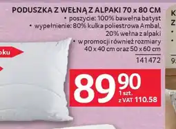 Selgros Poduszka z wełną z alpaki oferta